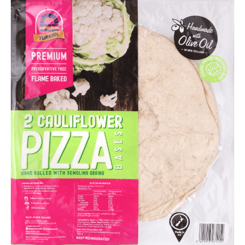 Turkish Bread Cauliflower Pizza Bases
