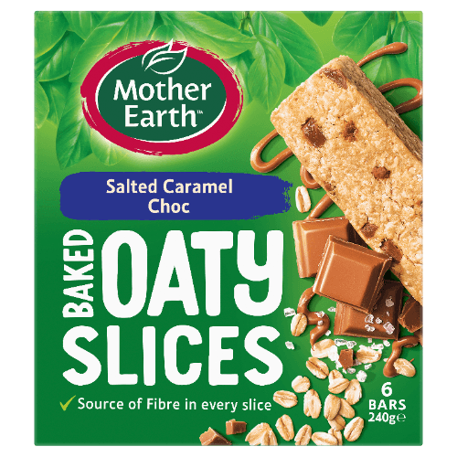 Mother Earth Salted Caramel Choc Baked Oaty Slices