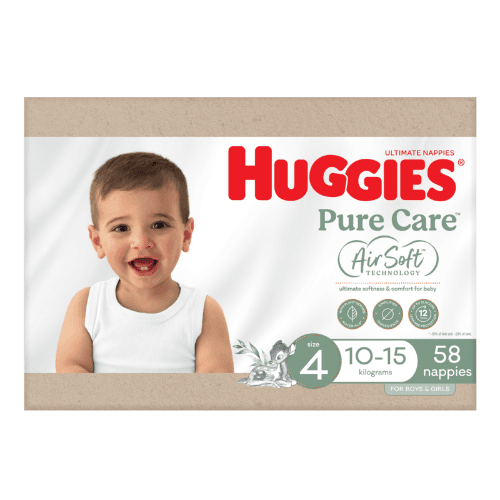 Huggies Ultimate Nappies For Boys & Girls Size 4 10-15 kg 58 pack