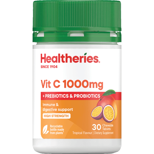 Healtheries Vit C 1000mg Tropical Flavour Chewable Tablets