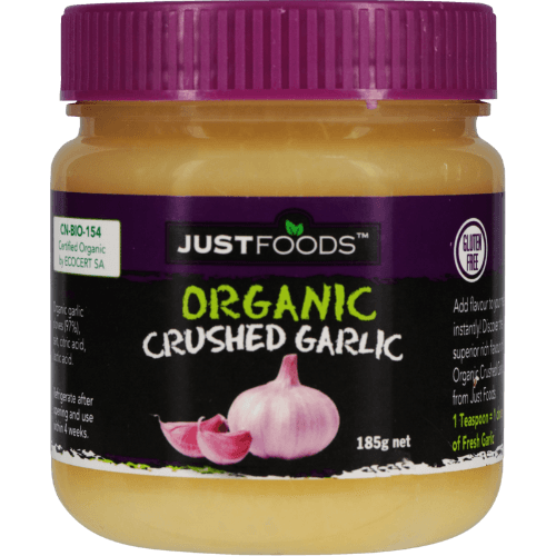 Just Foods Organic Crushed Garlic