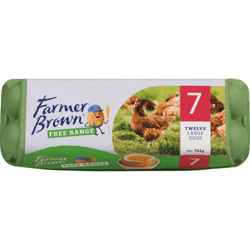 Farmer Brown Free Range Large Size 7 Eggs