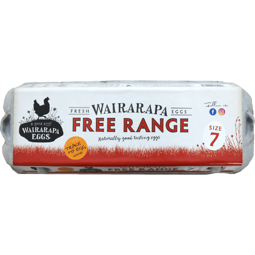 Wairarapa Eggs Free Range Size 7 Eggs 12 pack