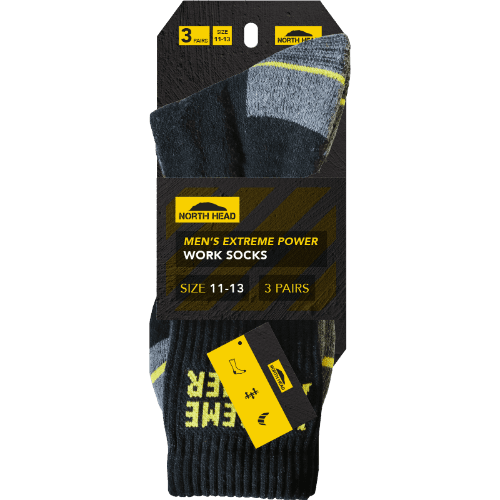 North Head Mens Extreme Power Works Socks Size 11-13