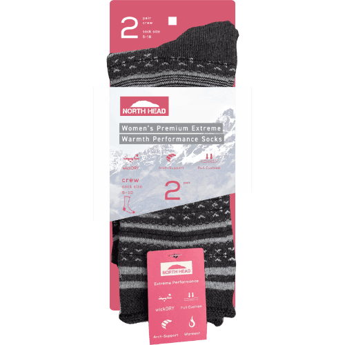 North Head Womens Premium Extreme Warmth Perfomance Socks Size 6-10