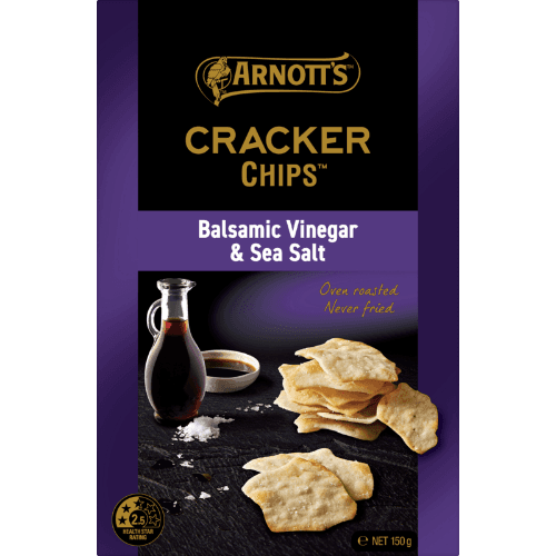 Arnott's Cracker Chips Balsamic Vinegar & Sea Salt Cracker Chips