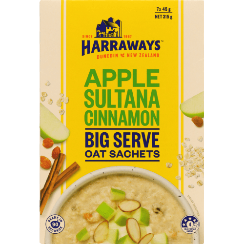 Harraways Apple Sultana & Cinnamon Big Serve Oat Sachets