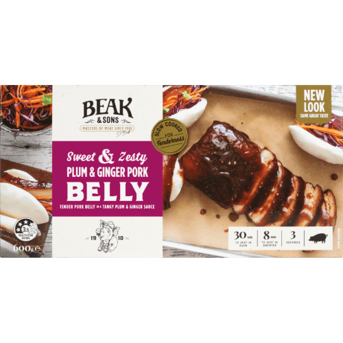 Beak & Sons Sweet & Zesty Plum & Ginger Pork Belly