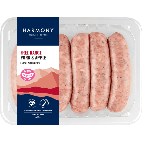 Harmony Free Range Pork & Apple Sausages