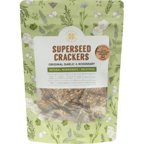 Creative Cooking Superseed Original Garlic & Rosemary Crackers