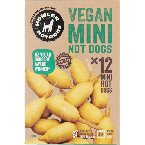 Howler Vegan Hot Dogs Vege Mini Muchers 12 pack