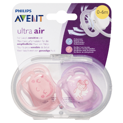 Philips Avent Ultra Air Soother 0-6 Months 2 pack