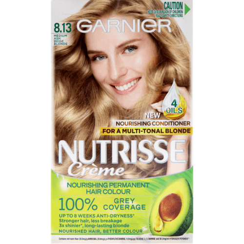 Garnier Nutrisse 8.13 Medium Ash Blonde Hair Colour