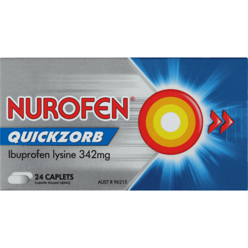Nurofen Quickzorb Ibuprofen Fast Pain Relief Caplets