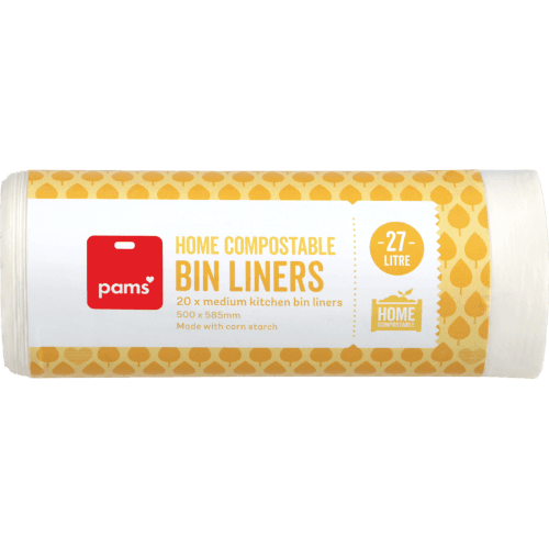 Pams Home Compostable Bin Liners 27L