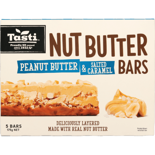 Tasti Peanut Butter & Salted Caramel Nut Butter Bars