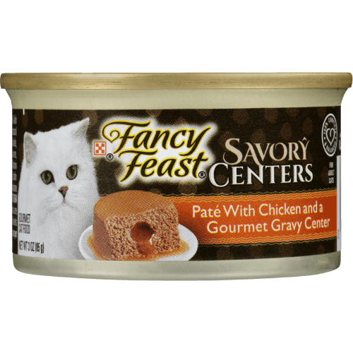 Purina Fancy Feast Savoury Centres Pate Chicken And A Gourmet Gravy Centre Adult Wet Cat Food