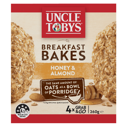Uncle Tobys Oats Honey & Almond Breakfast Bakes