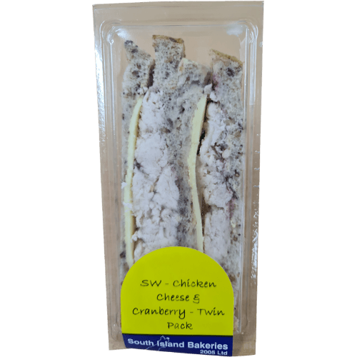 South Island Bakeries Chicken Cheese & Cranberry Twin Sandwich