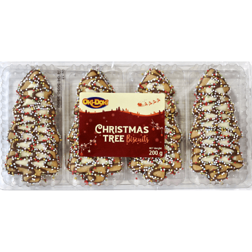 Oki Doki Christmas Tree Biscuits