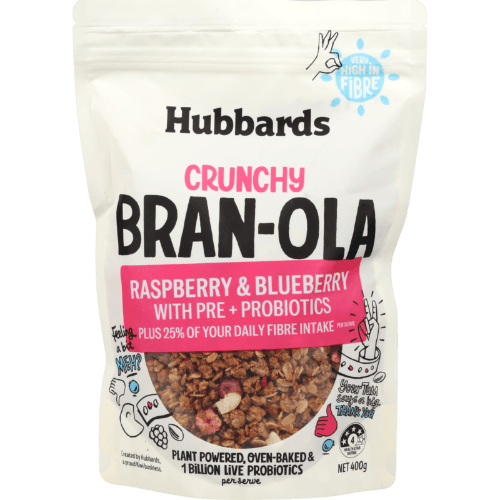 Hubbards Raspberry & Blueberry Crunchy Bran-Ola