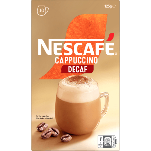 Nescafe Cappuccino Decaf Coffee Sachets