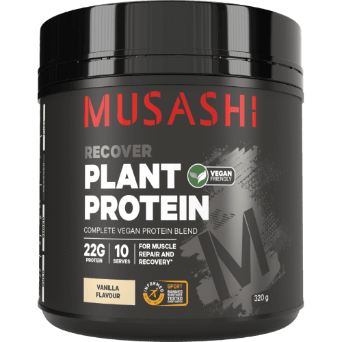 Musashi Recover Plant Protein Vanilla Flavour Powder