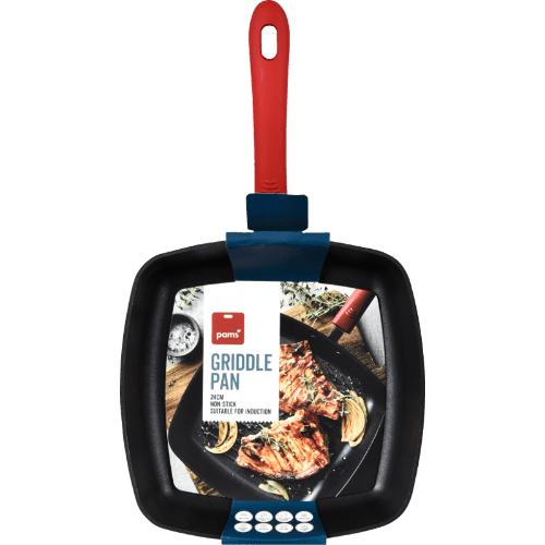 Pams Non Stick Induction Griddle Pan 24cm