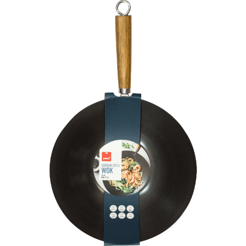 Pams Carbon Steel Wok 30cm