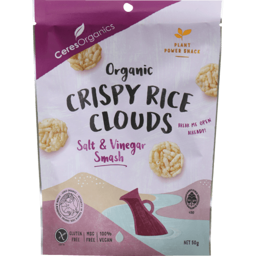 Ceres Organics Salt & Vinegar Smash Organic Crispy Rice Clouds