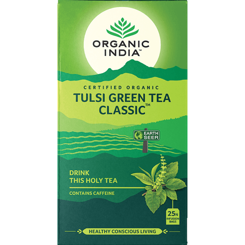 Organic India Tulsi Classic Green Tea Infusion Bags 25 pack
