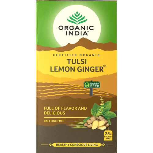 Organic India Tulsi Lemon Ginger Infusion Bags 25 pack