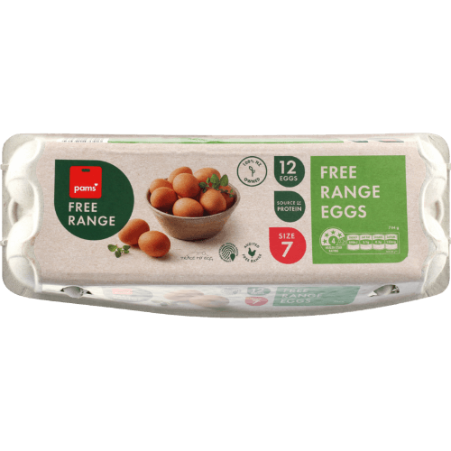 Pams Free Range Size 7 Eggs