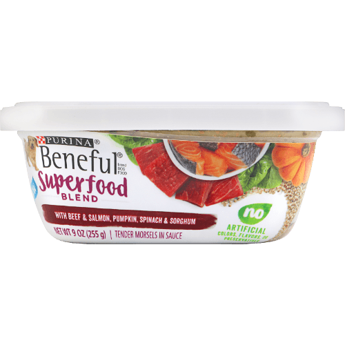 Purina Beneful Superfood Blend With Beef & Salmon Pet Food 255 g