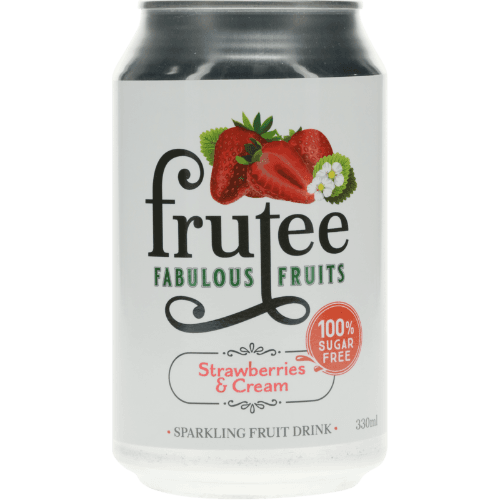 Frutee Fabulous Fruits Strawberries & Cream Sparkling Fruit Drink 330 mL