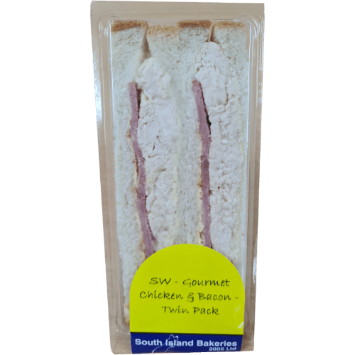 South Island Bakeries Gourmet Chicken & Bacon Twin Sandwich