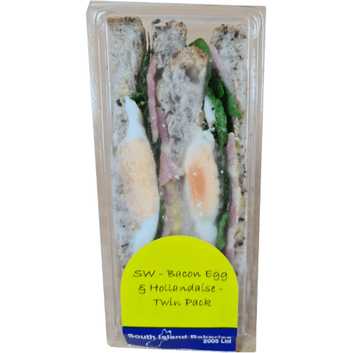 South Island Bakeries Bacon Egg & Hollandaise Twin Sandwich