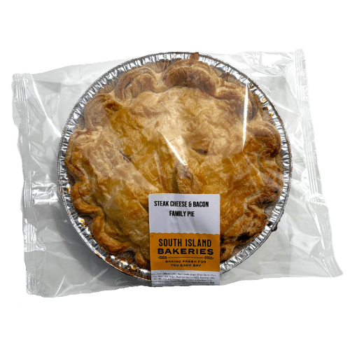 South Island Bakeries Family Steak Cheese & Bacon Pie