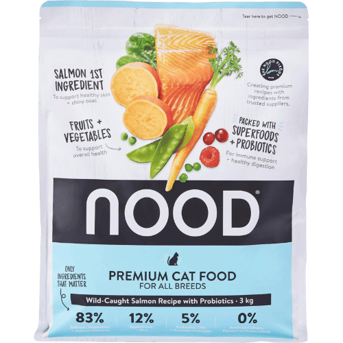 Nood Wild-Caught Salmon Recipe With Probiotics Premium Dry Cat Food 3 kg