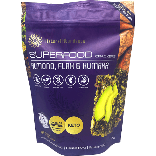 Natural Abundance Almond, Flax & Kumara Superfood Crackers