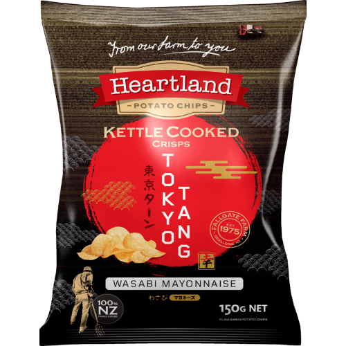 Heartland Kettle Cooked Tokyo Tang Wasabi Mayonnaise Potato Chips