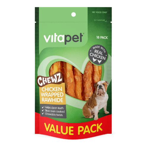 VitaPet Chewz Chicken Wrapped Rawhide Dog Treats