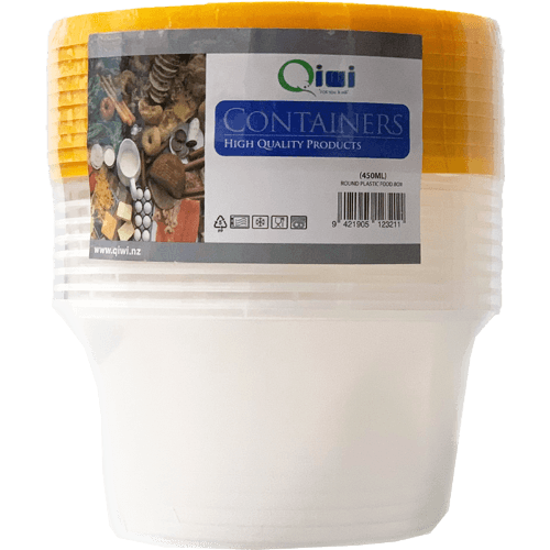 Qiwi Round Container With Lid Set 10 × 450 mL
