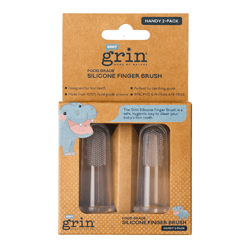 Grin Food Grade Silicone Finger Brush 2 pack