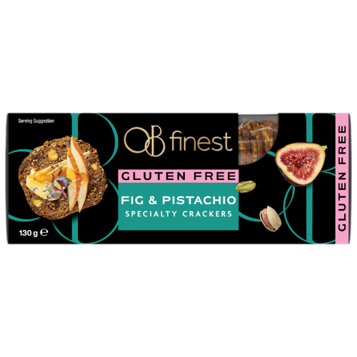 OB Finest Gluten Free Fig & Pistachio Speciality Crackers