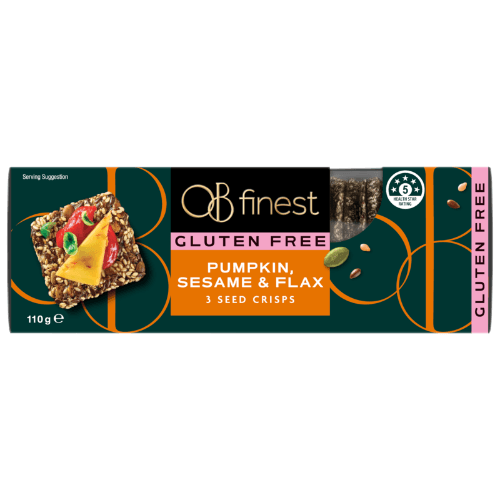 OB Finest Gluten Free Pumpkin Sesame & Flax 3 Seed Crisps