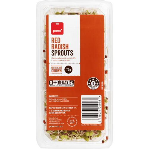 Pams Red Radish Sprouts 70 g