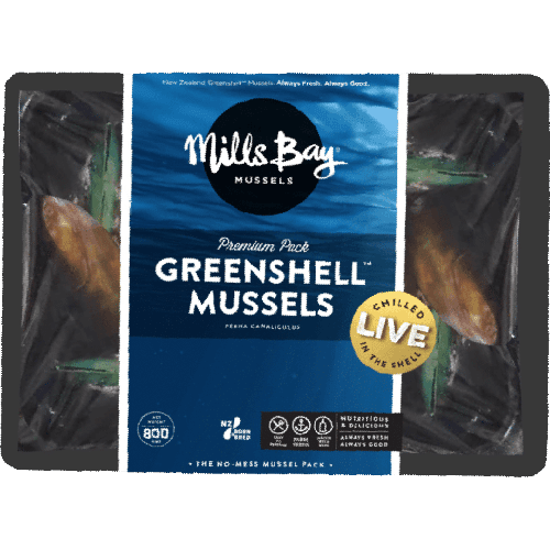 Mills Bay Mussels Premium Pack Live Chilled Green Shell Mussels