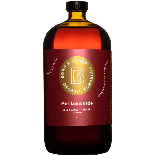 Born And Raised Pink Lemonade Organic Kombucha 1 L