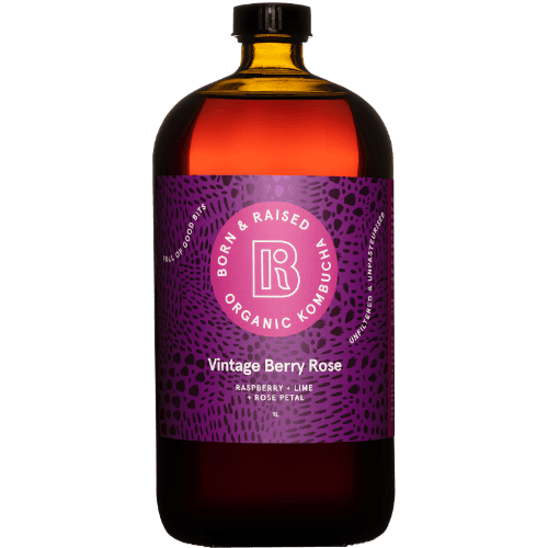 Born And Raised Vintage Berry Rose Organic Kombucha 1 L